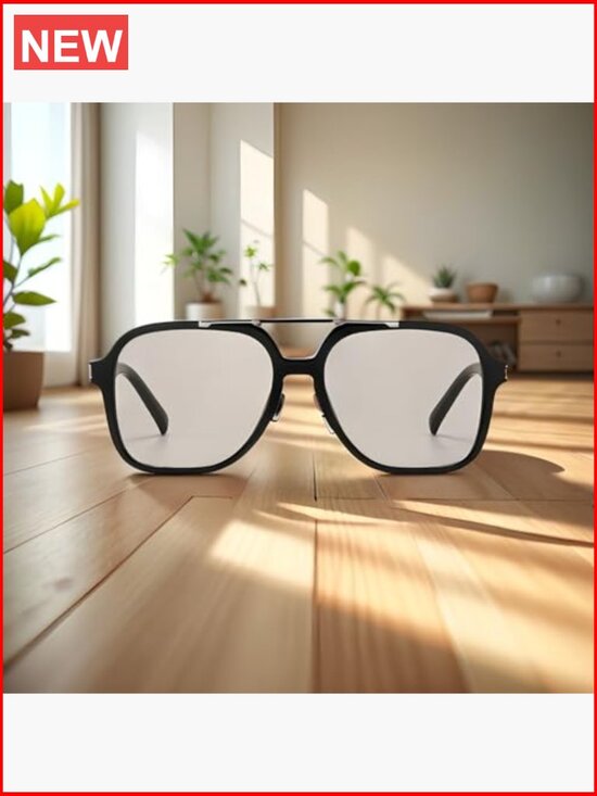 Unisex Square Aviator Sunglasses UV400 Protection Lightweight Plastic Frame main image 5